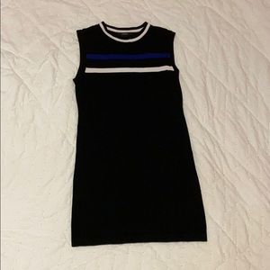 black knit body con dress